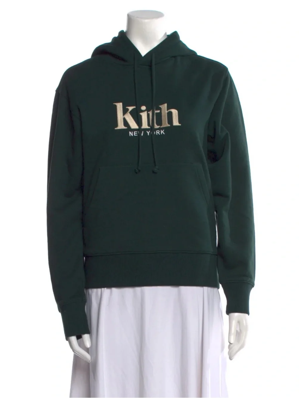 Kith New York Dark Green Logo Pullover Hoodie - Picture 1 of 7